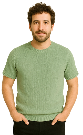Knitted cotton shirt regular fit